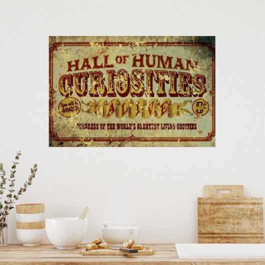Hall of Human Curiosities Poster (Küche)