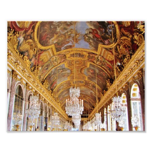 Hall of Mirrors, Versailles Fotodruck (Vorne)