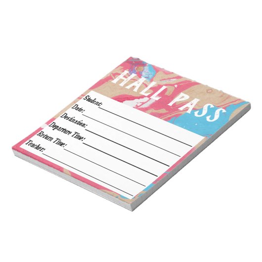Hall Pass Notepad Notizblock (Rotiert)