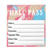 Hall Pass Notizblock (Vorderseite)