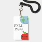 Hall-Pass Personalisiert Ausweis (Front with Lanyard)