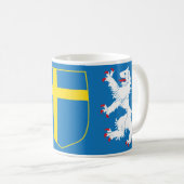 HALLAND Coat of Arms Coffee Cup. Kaffeetasse (VorderseiteRechts)