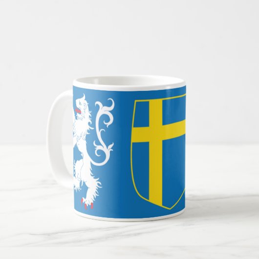 HALLAND Coat of Arms Coffee Cup. Kaffeetasse (Vorderseite Links)