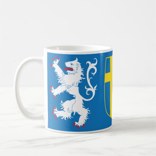 HALLAND Coat of Arms Coffee Cup. Kaffeetasse (Links)