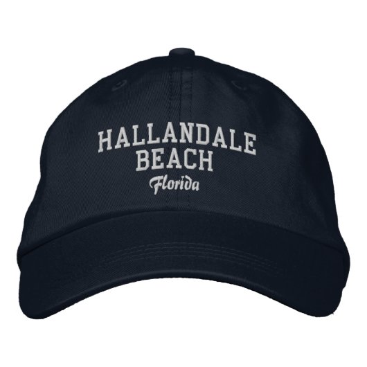 Hallandale Beach Florida bestickt mit Baseballhut Bestickte Baseballkappe (Vorderseite)