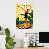 Hallandale Beach Florida Broward County Reise Poster (Heimbüro)