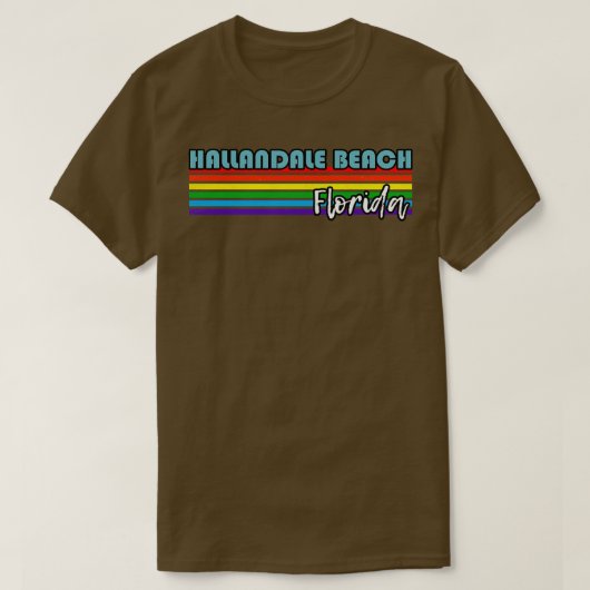 Hallandale Beach Florida Pride Hallandale Beach L T-Shirt (Design vorne)