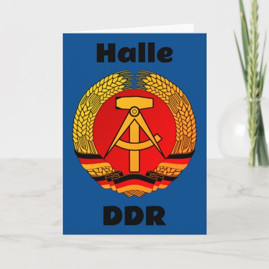 Halle, DDR Dankeskarte (Vorderseite)