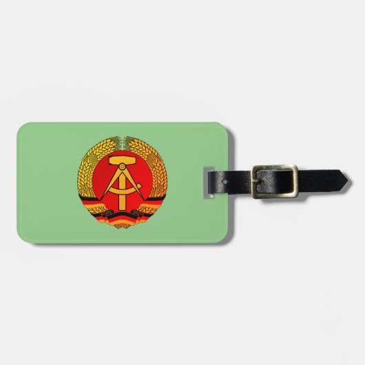 Halle, DDR Gepäckanhänger (Vorderseite horizontal)