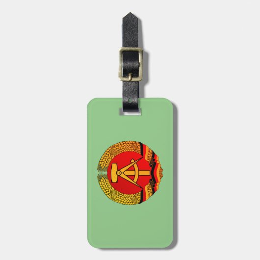 Halle, DDR Gepäckanhänger (Vorderseite vertikal)