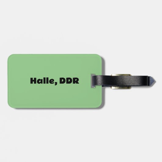 Halle, DDR Gepäckanhänger (Rückseite horizontal)