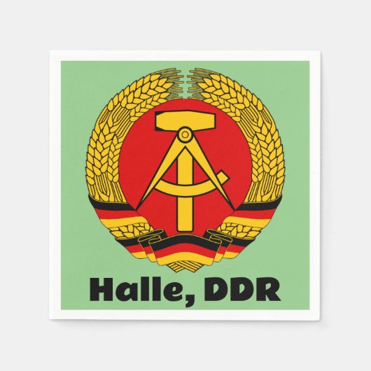 Halle, DDR Serviette (Vorderseite)