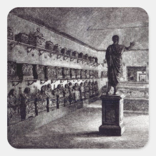 Halle des Arringatore, Etruskisches Museum Quadratischer Aufkleber