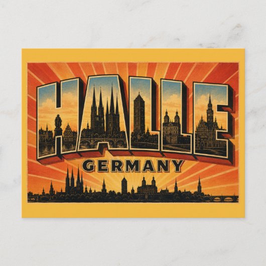 Halle Deutschland Marktkirche Postkarte (Vorderseite)