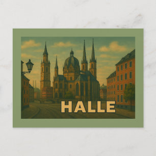 Halle Deutschland Stadt Kunst Postkarte