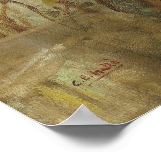 Hallé Jagd auf Bogenschützen im Wald Poster (Ecke)