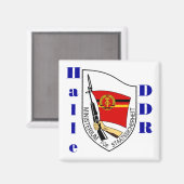 Halle, Ostdeutschland Stasi Magnet DDR (Vorderseite/Rückseite)