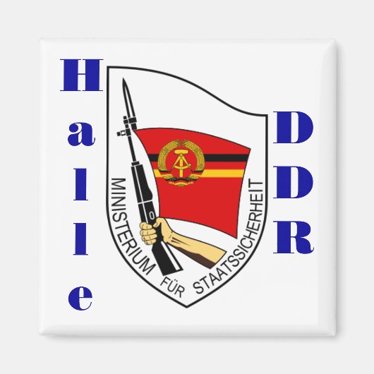 Halle, Ostdeutschland Stasi Magnet DDR (Vorne)