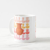 Halle Retro Name Pottery Hobby Kaffeetasse (Vorderseite Links)