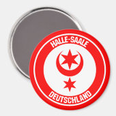 Halle (Saale) RundEmblem Magnet (Vorderseite/Rückseite)