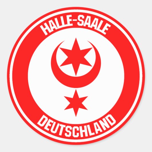Halle (Saale) RundEmblem Runder Aufkleber (Vorderseite)