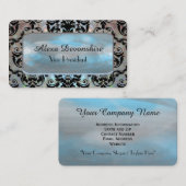 Halleesham Elegant Damask 3,5" x 2" Beruflich Visitenkarte (Vorne/Hinten)