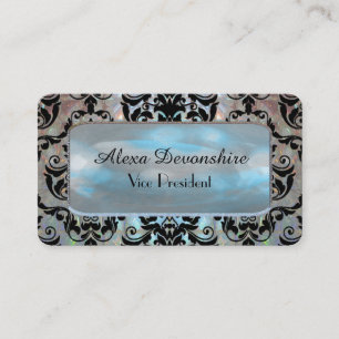 Halleesham eleganter Damast 3,5" x 2" beruflich Visitenkarte