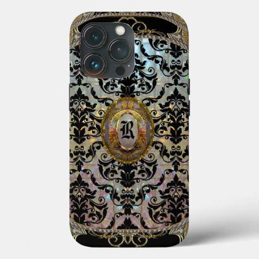 Halleesham Pattern II Elegante Monogram Case-Mate iPhone Hülle (Rückseite)