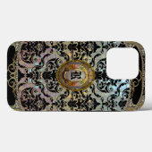 Halleesham Pattern II Elegante Monogram Case-Mate iPhone Hülle (Rückseite (Horizontal))