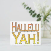 Hallelu Yah! (Gold) Postkarte (Stehend Vorderseite)