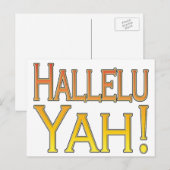 Hallelu Yah! (Gold) Postkarte (Vorne/Hinten)
