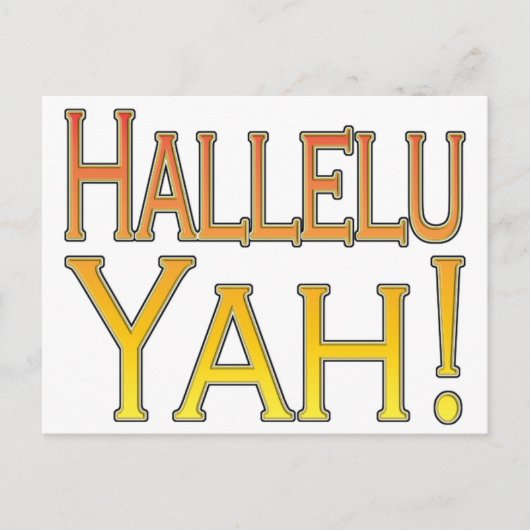 Hallelu Yah! (Gold) Postkarte (Vorderseite)