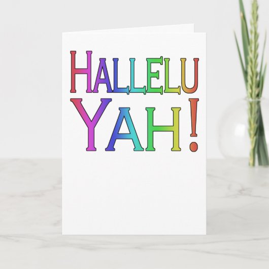 Hallelu Yah! (Regenbogen) Ostern-Karte Feiertagskarte (Vorderseite)