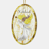 Halleluiah Engel im Buntglas Keramik Ornament (Links)