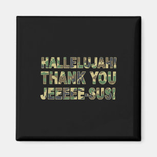 Halleluja Dankeschön Kirchen Spruch Christlich Jes Magnet