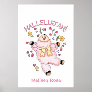 Halleluja tanzendes Lamm Poster