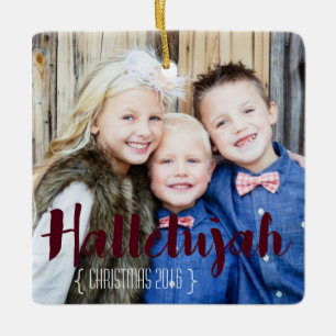 Halleluja-WeihnachtsFoto-Verzierung Keramikornament