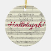 Halleluja-Weihnachtsverzierung Keramik Ornament (Vorne)