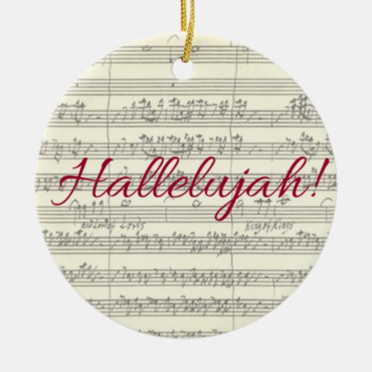 Halleluja-Weihnachtsverzierung Keramik Ornament (Vorne)