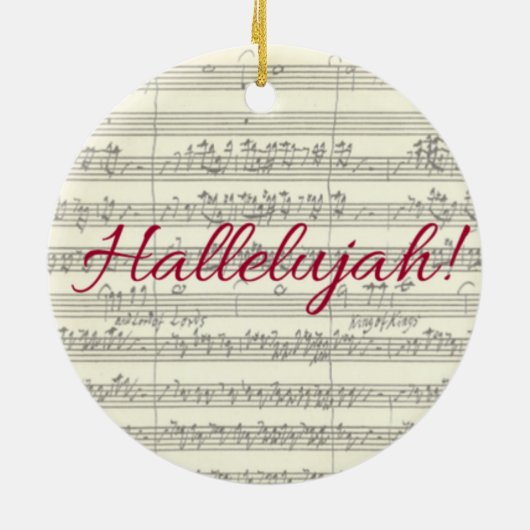 Halleluja-Weihnachtsverzierung Keramik Ornament (Hinten)
