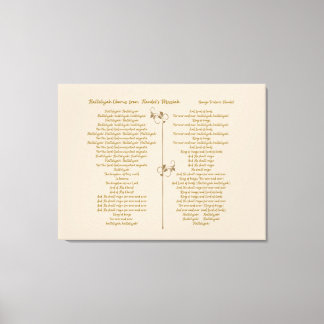 Hallelujah-Chor Händels Messiah brauner Text Leinwanddruck
