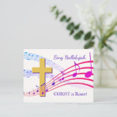 HALLELUJAH CHRIST IST RISEN Oaster Postkarte (Stehend Vorderseite)