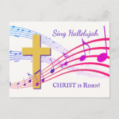 HALLELUJAH CHRIST IST RISEN Oaster Postkarte (Vorderseite)