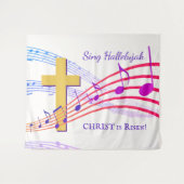 HALLELUJAH CHRIST IST RISEN Oaster Wandteppich (Vorderseite (Horizontal))