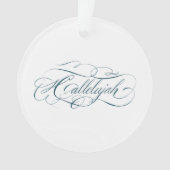 Hallelujah-Kalligrafie-Ornament Ornament (Vorderseite)