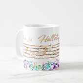 "Hallelujah Loise the Lord" Musiknote Design Tasse (Vorderseite Links)