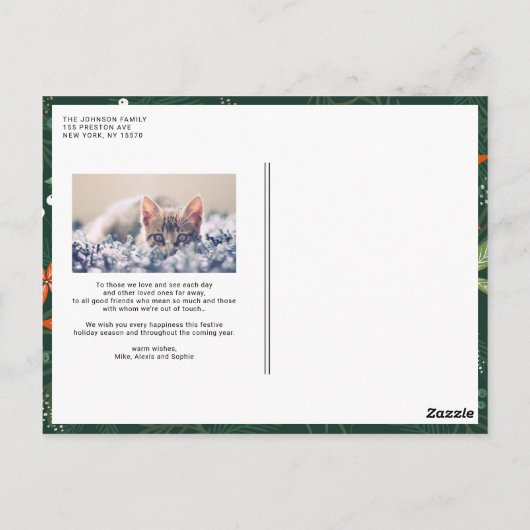 Hallelujah Modernes Kalligrafie Weihnachts-Foto Postkarte (Rückseite)