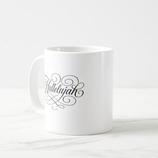 Hallelujah Monogram Kaffeetasse (Vorderseite Links)