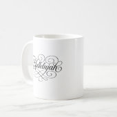 Hallelujah Monogramm Kaffeetasse (Vorderseite Links)
