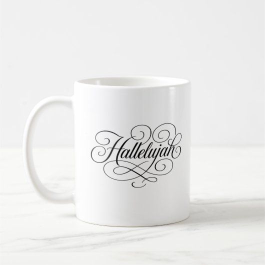 Hallelujah Monogramm Kaffeetasse (Links)